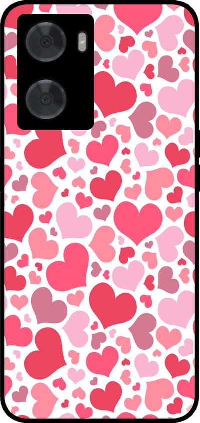 Smartphonica Telefoonhoesje Geschikt voor Oppo A57 / A57s / A77 met Hartjes Print - Hearts Design TPU Backcover Case - Kinder Hoesje met Hartjes Design geschikt voor Oppo A57 4G;Oppo A57s;Oppo A77