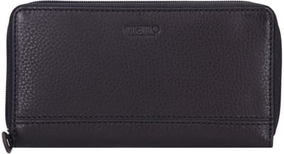mano Don Montez Leren Portemonnee 18,5 cm - Dames - Horizontaal - schwarz