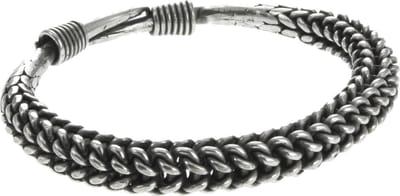 Behave - Verstelbare bangle herenarmband - Zilverkleur - Stoer urban