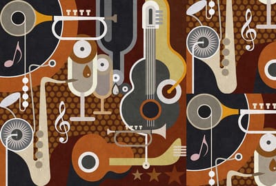 Fotobehang wall of sound1 DD113332 Livingwalls Walls by Patel | 3D Fotobehang