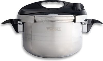 Royalty Line® RL24PS6L Snelkookpan Inductie - 6 Liter / Ø 24cm - Snelkookpannen Voor Alle Warmtebronnen - Pressure Cooker - Instant koken - Eenhandig Mechanisme - RVS