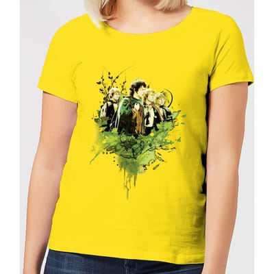 The Lord Of The Rings Hobbits Women's T-Shirt - Yellow - S