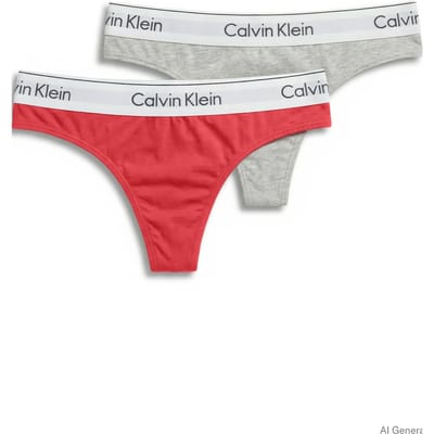 Calvin Klein Thong 2-pack Punch Pink/grey Heather Taglia: S | Biancheria intima Outlet | Donna | Rosa