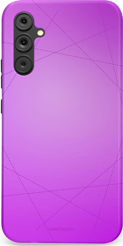 Casetastic Hoesje Geschikt voor Samsung A34 (5G) - Stijlvolle Beschermende Duo-layer Case - Emily in het paars