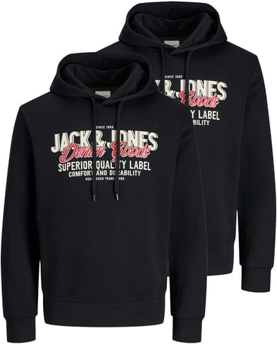 Jack & Jones Heren hoddie 2 pack Logo