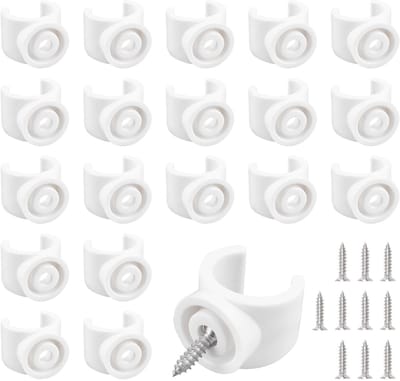 Dailygoods- Pijpklemmen 60 Stuks - 3/4 Inch U-Beugel - Kunststof - Witte Houders - Sanitair & Irrigatie - Duurzaam en Slijtvast - Pijphouder