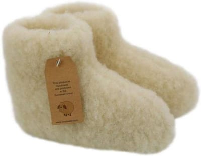 Woolwarmers Kindersloffen - Creme/Beige - Maat 26/27