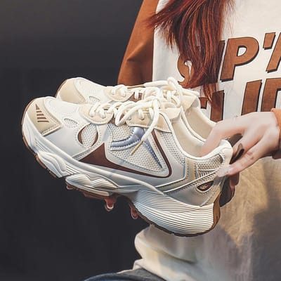 Nieuwe Dad Shoes Dames Lente Studenten Sneakers Hardlopen Vrije tijd Dikke Zool Hoogteverhogend Reisschoenen 37