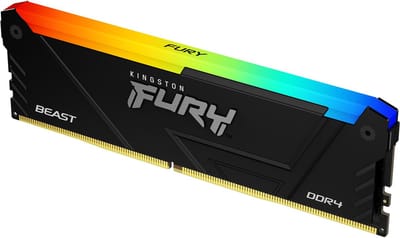 Kingston FURY Beast RGB DDR4-3200 - 32GB - CL16 - Single Channel (1 pcs) - Intel XMP - Zwart