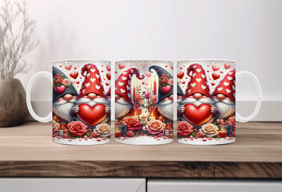 Koffiemok valentijn Gnomes 17 | Valentijn cadeau | Valentijn decoratie | Grappige Cadeaus | Koffiemok | Koffiebeker | Theemok | Theebeker | chocoladebeker