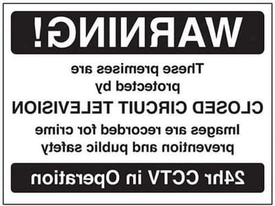 Waarschuwingsbord CCTV - Camerabewaking bord - Terrein beveiligen - Zelfklevend vinyl - 200x150mm - Zwart