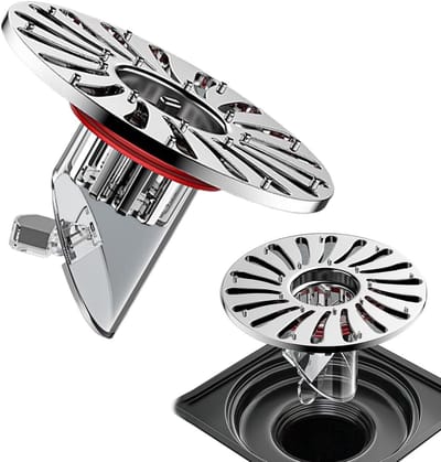 Afvoerputje Douche - Badkamer Afvoer - Voorkomt Geurtjes - Automatisch Sluitend - 32-43mm Diameter - Zilver