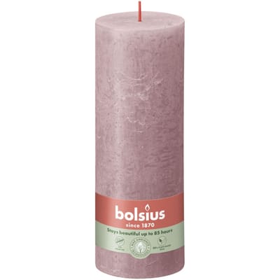 Bolsius Stompkaars Rustiek Ash Rose - 19 cm / ø 7 cm