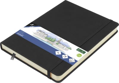 Kangaro schetsboek - A5 - zwart - met elastiek en lint - 2 stuks - K-861220