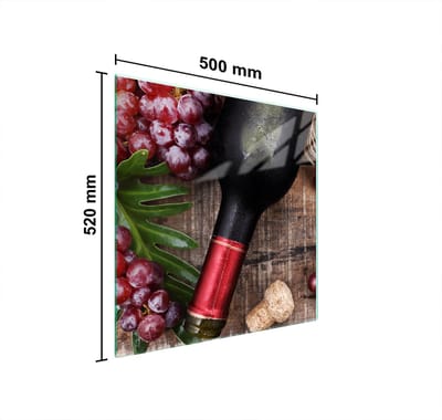 TMK ArtDeko - Serie Glasbescherming - 50x52 cm - Beschermend Snijplank - Wine Design