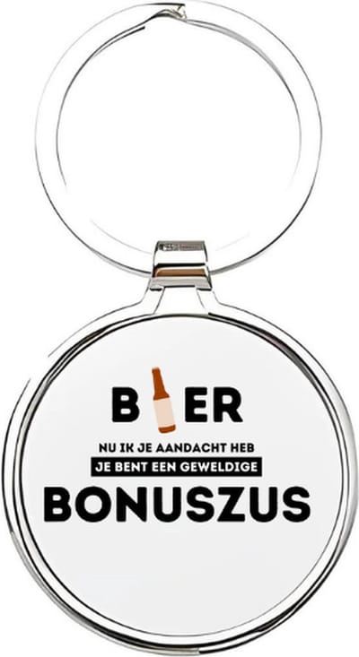 Akyol - je bent een geweldige bonuszus Sleutelhanger - Bonuszus - de leukste bonuszus - bonuszus sleutelhanger - zussen sleutelhanger - sleutelhanger bonuszus - familie sleutelhanger - verjaardagscadeautje - zus cadeau - sister - zusje - 4 x 7,5 CM