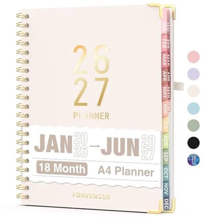 Academische Planner 18 Maanden 2025-2026, Week- en Maandplanner Groots