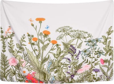 Wandkleed binnen - Wandtapijt - Bloemen - Vintage - Muurkleed - Wanddoek Stof - 200 x 150 cm - Wanddecoratie - Wandhanger - Muurhanger - Fotobehang - Poster - Ulticool - Tiener - Meisje