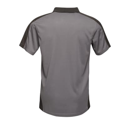 Regatta Herencontrast Coolweave Polo Shirt (Afdichting Grijs/Zwart)