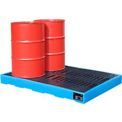 Vloerbeschermingsbak BWP-PE 300 - PE - 300 liter - L 1660 x B 1260 x H 150 mm - blauw