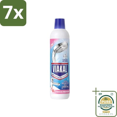 7 x Viakal - Kalkaanslagreiniger - 630 ml - Grootverpakking - Kalkaanslag Reinigen - Kalkaanslag Verwijderen - Kalkkorst Verwijderen - Badkamer Reinigen - Keuken Reinigen