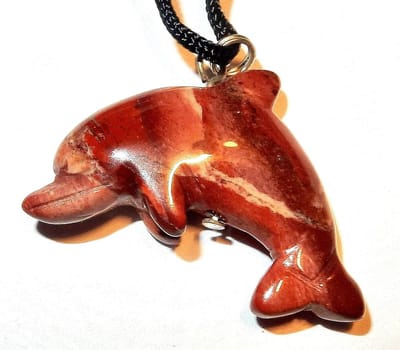 Jaspis Rood Dolfijn Hanger