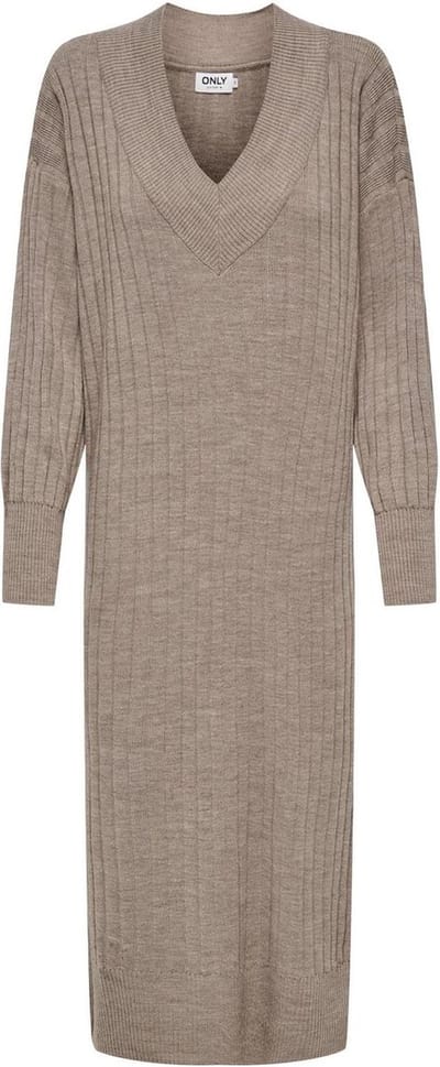 ONLY ONLNEW TESSA L/S MIDI V DRESS KNT NOOS Dames Jurk - Maat S