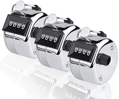 Handmatige Klik Tellers Set van 3 - Metalen Tally Counters tot 9999 voor Sport en Activiteiten