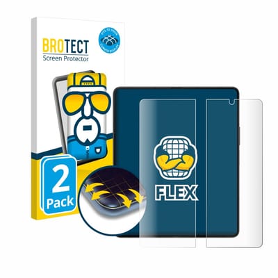 BROTECT - Screenprotector voor Samsung Galaxy Z Fold 5 (Inner display) - Folie Beschermfolie transparant volledig dekking - 2 Stuks