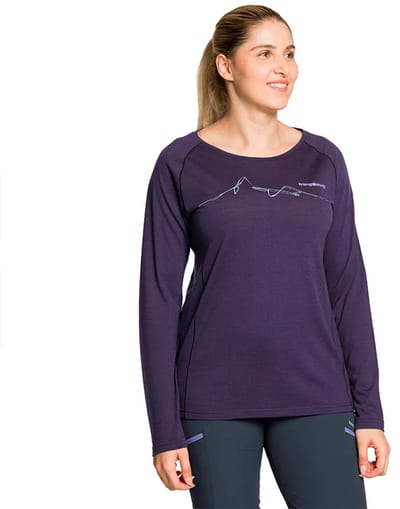 Trangoworld Meru T-shirt Met Lange Mouwen Paars S Vrouw