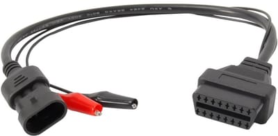 Dailygoody - OBD2-adapterkabel - Auto-diagnosekabel - 33 cm - Zwart - Verlengkabel voor scanner - Geschikt voor verschillende modellen