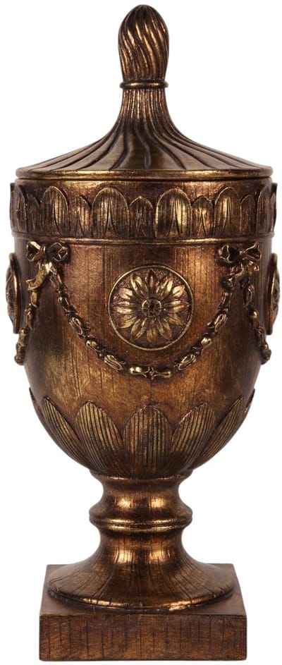 Baroque - Decoratief beeld of figuur - Klassiek Decoratief Object met Deksel 44 cm - Goud - Resin - 44x18.5x18.5 - Polyresin