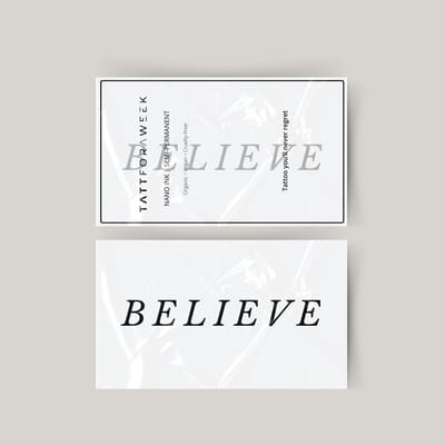 Tijdelijke tattoo believe in | Neptattoo volwassenen | Tijdelijke tattoo voor volwassenen | Temporary tattoo | Plaktattoos voor volwassenen | Neptattoos | Probeer zorgeloos een tattoo | tattforaweek