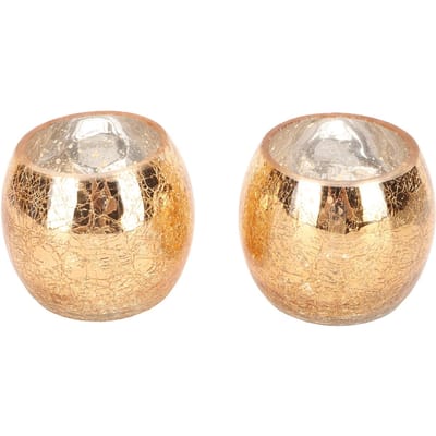 2 STUKS Ronde Gespikkeld Glas Kaarsenhouder Minimalistisch Modern Romantisch Goud Theelicht Kaarsenhouder voor beige