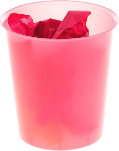 Vuilnisemmer 16 liter, stoot- en krasbestendig, fuchsia, 31 x 29 x 29 cm