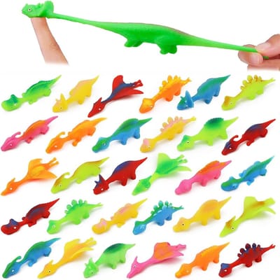 5 stuks Dinosaurus Knijpvinger Vuurwerk Stressverlichtend Speelgoed TPR Kalkoen Vinger Vuurwerk Kinderverjaardagsfeest Meest Populaire Cadeau green