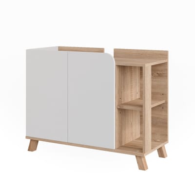 Vicco Karen Wastafelonderkast – 80 x 65 cm met 2 deuren Sonoma/Wit