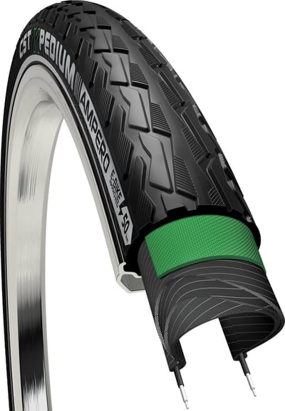 Buitenband CST Xpedium Ampero C1880 28 x 1.40/ 37-622 voor e-bikes - zwart met reflectie