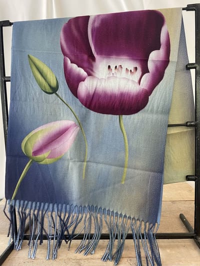 Irene Tulip scarfs tulp sjaal oranje lila groen blauw