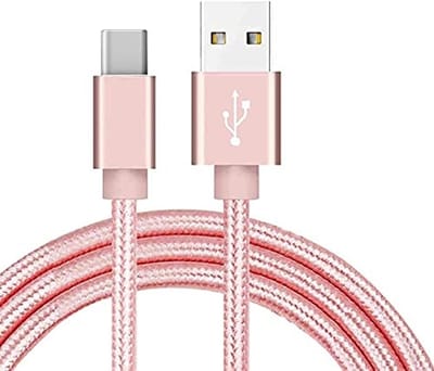USB C kabel Roze - Oplaadkabel - usb c naar usb A kabel