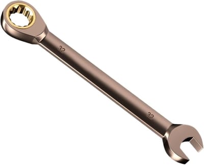 Ratelsleutelset Metrisch - Ring Sleutel - Auto Onderhoud - 72 Tanden Mechanisme - 32mm - Zilver