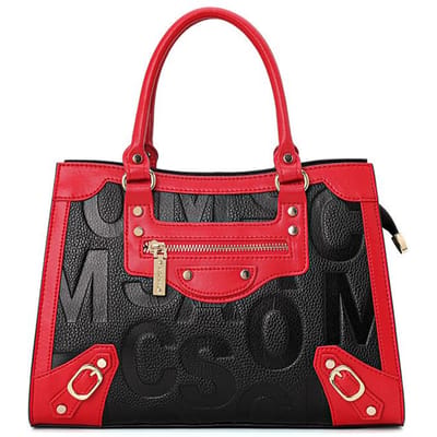 Nieuwe Originele Leer Koeienhuid High-end Motorfiets Stijl Rood Letter Bedrukt Handheld Crossbody Tas voor Vrouwen red