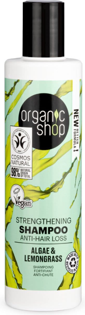 Organic Shop - Organic Algae & Clay Strengthening Shampoo Wzmacniajacy Szampon Do Włosów - 280ML