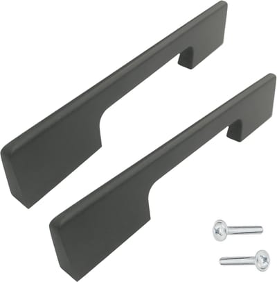2X Handgreep 128mm Aluminium Zwart – Greepjes - Handgreep - Handgrepen keukenkastjes - Handvatten - Meubelgreep zwart - Handgrepen voor deurtjes