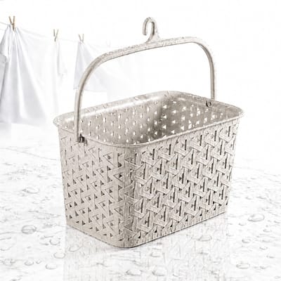 Dailygoods- Wasknijpersmand met haak - Klammermand - BPA-vrij - Wasbaar - Duurzaam - Elegant design - Wasmand