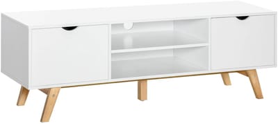 TV-meubel – TV-kast – Mediameubel – Tv-standaard – Tv-dressoir – Scandinavisch Design – Ruime Opbergruimte – Geschikt Voor TV Tot 65 Inch - Wit