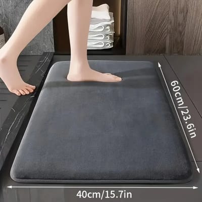 Bovista Sneldrogende Badmat - Douchemat - Antislip - Wc Mat - Toiletmat - Badkamermat - Donker Grijs