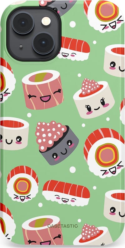 Casetastic Hoesje Geschikt voor Apple iPhone 14 Plus Magsafe - Stijlvolle Beschermende Duo-layer Case - Sushi wonders