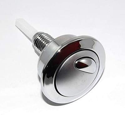 Dubbel spoelmechanisme - Toilet spoeling - Toilet reparatie - Drukknop bediening - 8.7 x 4.8 x 8.7 cm - Zilver