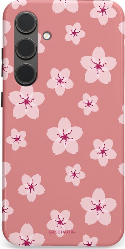 Casetastic Hoesje Geschikt voor Samsung S24 Plus - Stijlvolle Beschermende Duo-layer Case - Roze Sakura Bloesems Elegante Japan Rituals